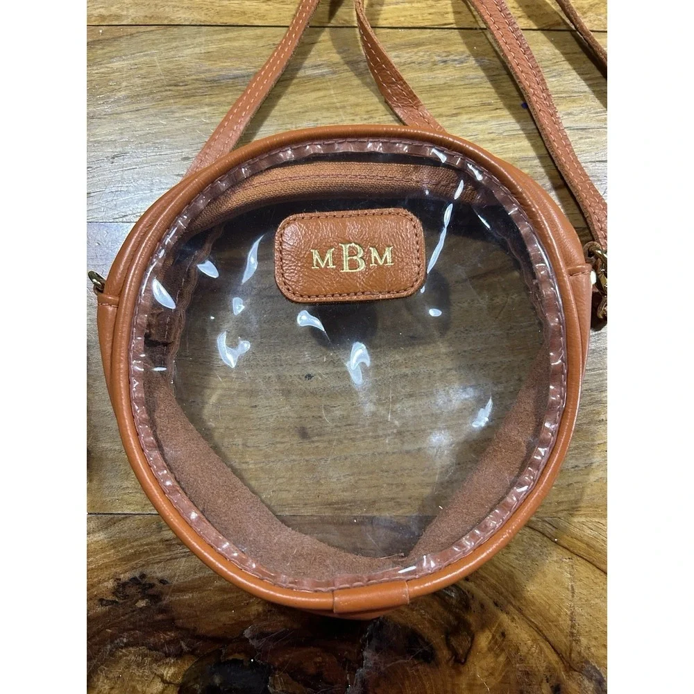 Jon Hart Design Luna Bag Purse Clear Burnt Orange Texas Stadium Bag